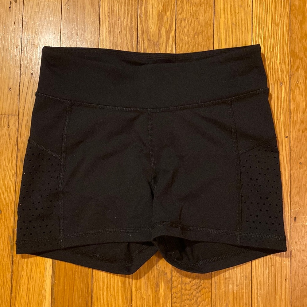 black spandex shorts